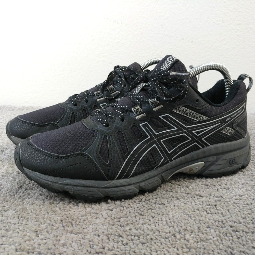 Asics Gel Venture 7 Womens Size 8.5 Wide Running Shoes Black Sneakers 1012A477